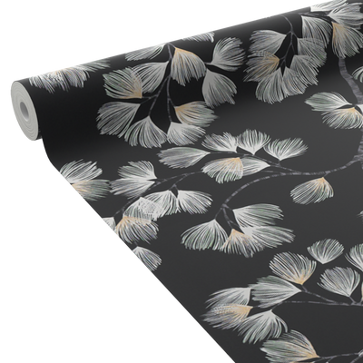 Papier peint intissé Albizia Noir
