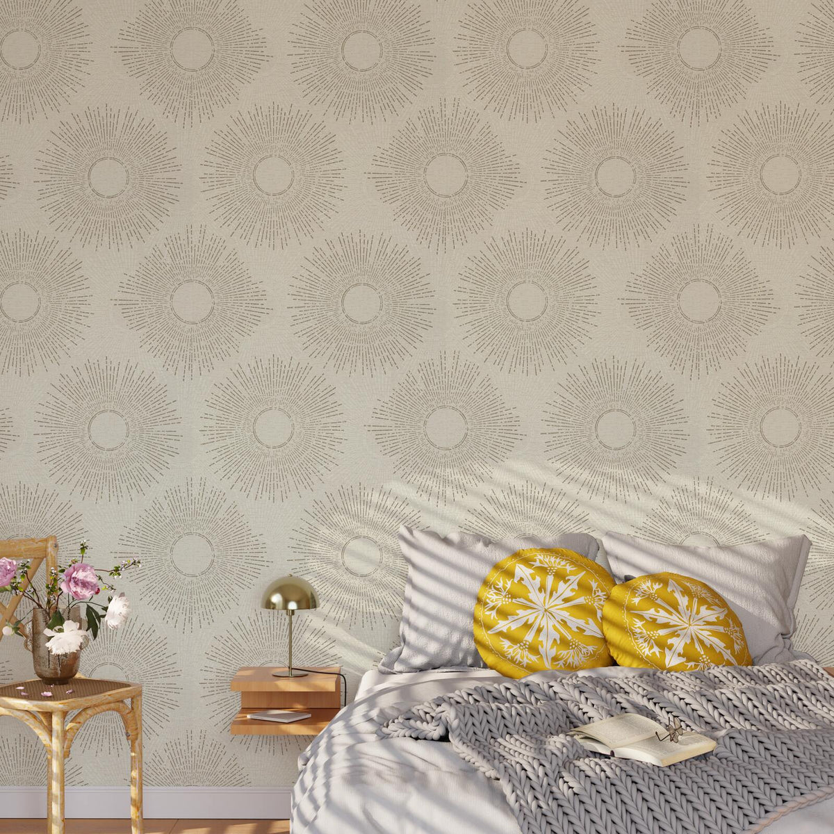 4MURS Papier peint intissé Sohail Beige sablé