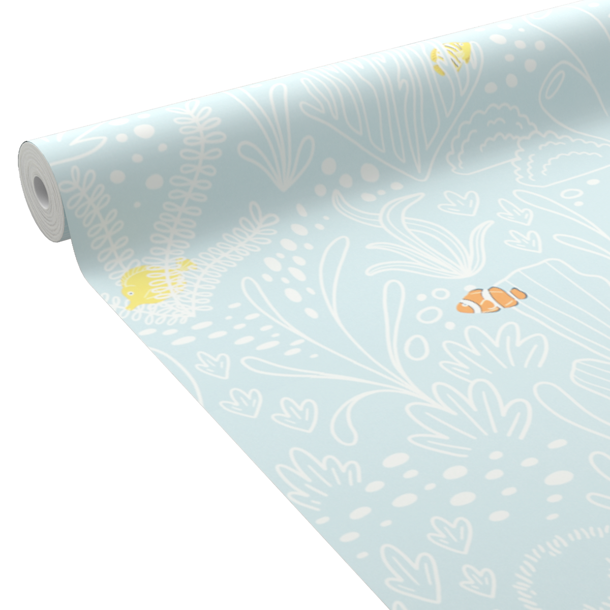 4MURS Papier peint intissé Oceania Bleu clair