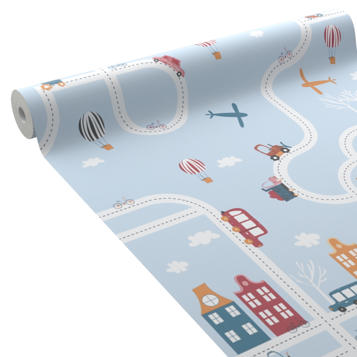 4MURS Papier peint intissé Driver Bleu ciel