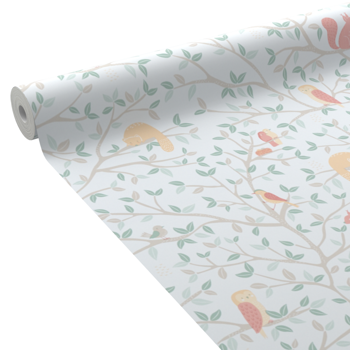 4MURS Papier peint intissé Forest land Blanc