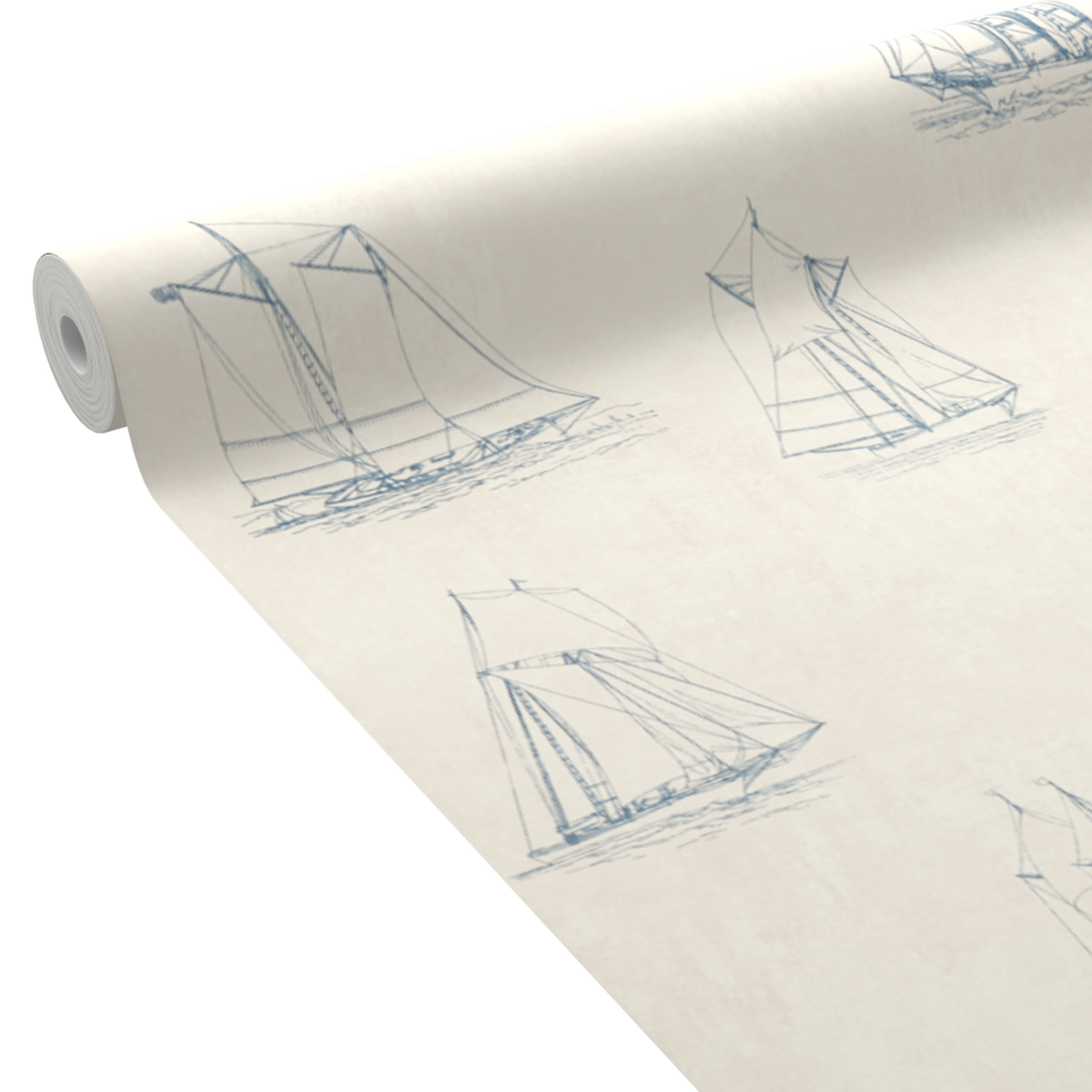 4MURS Papier peint intissé Nautica Blanc crème