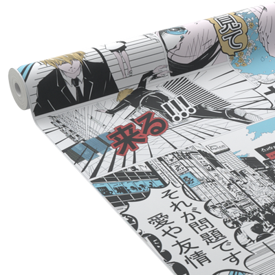 Papier peint intissé Yukio Multicolore