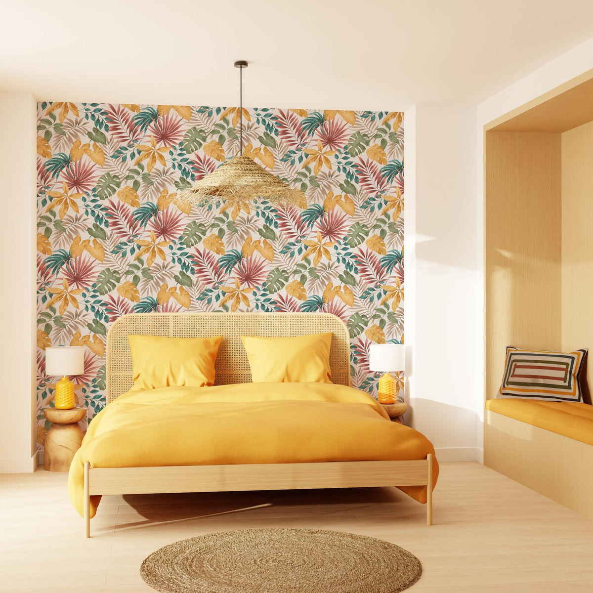 4MURS Papier peint intissé Lindora Multicolore