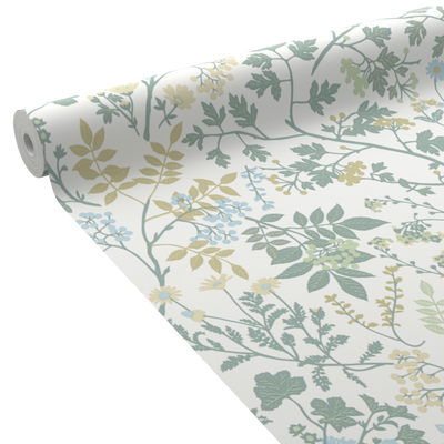 Papier peint intissé Carly Vert de gris
