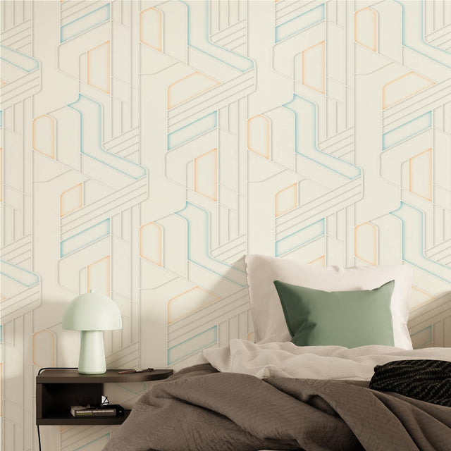 4MURS Papier peint intissé RAYNE coloris blanc