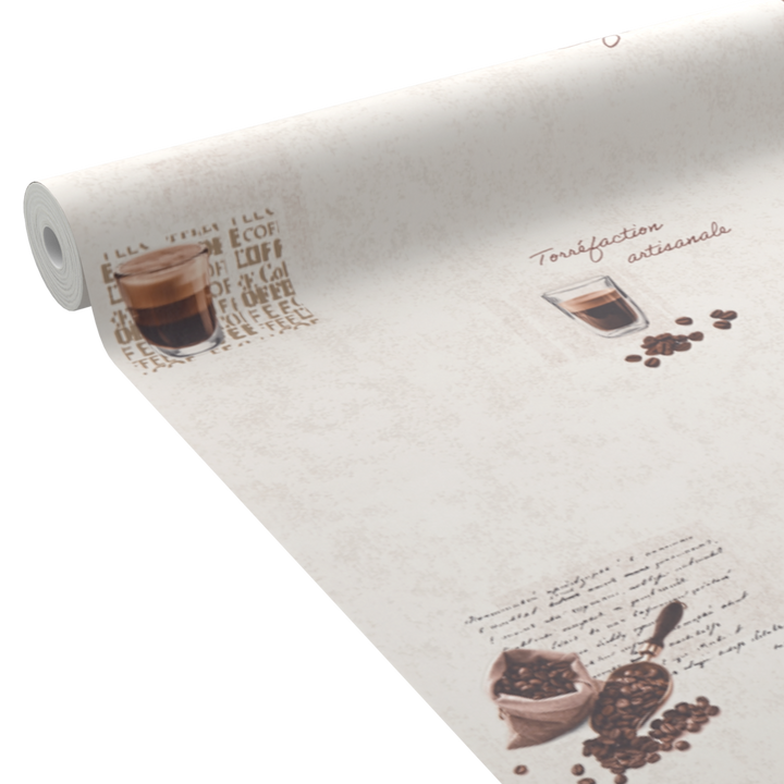 Papier peint intissé Barista Blanc cassé