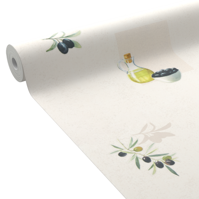 Papier peint intissé OLIO coloris blanc cassé