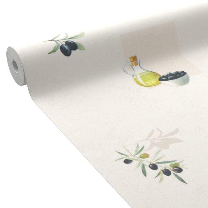 Papier peint intissé Olio Blanc cassé