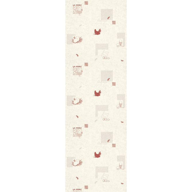 Papier peint intissé COCOTTE coloris blanc grisé