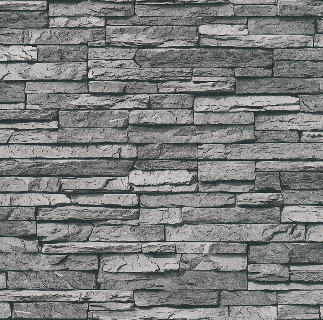 Papier peint adhésif SAMIT coloris gris anthracite