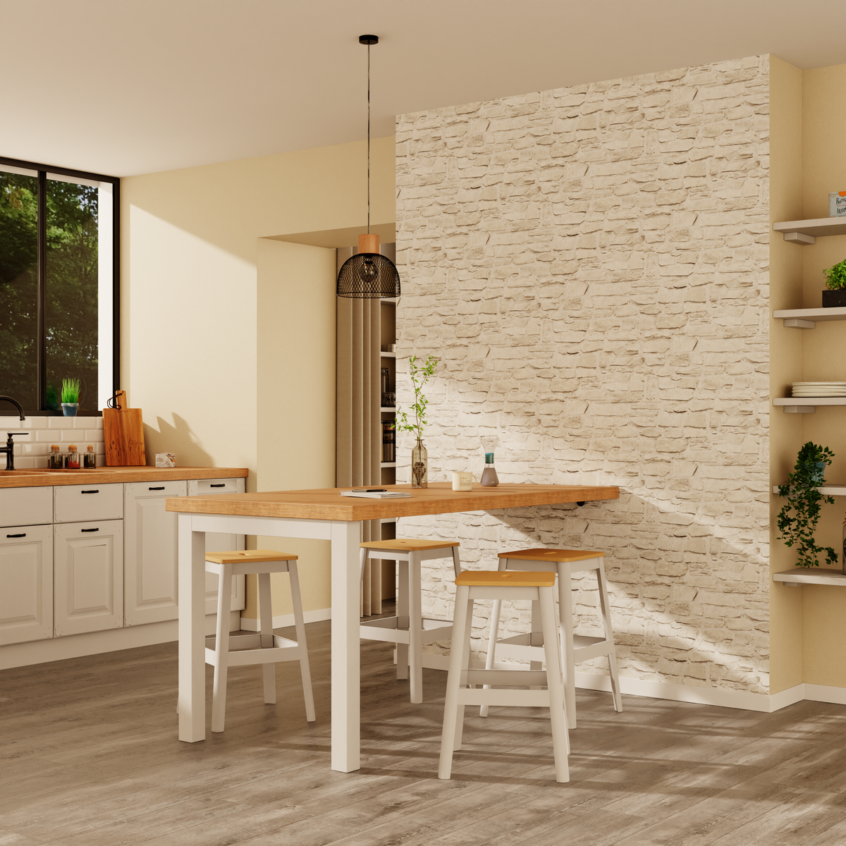 Papier peint adhésif Steen Beige sable