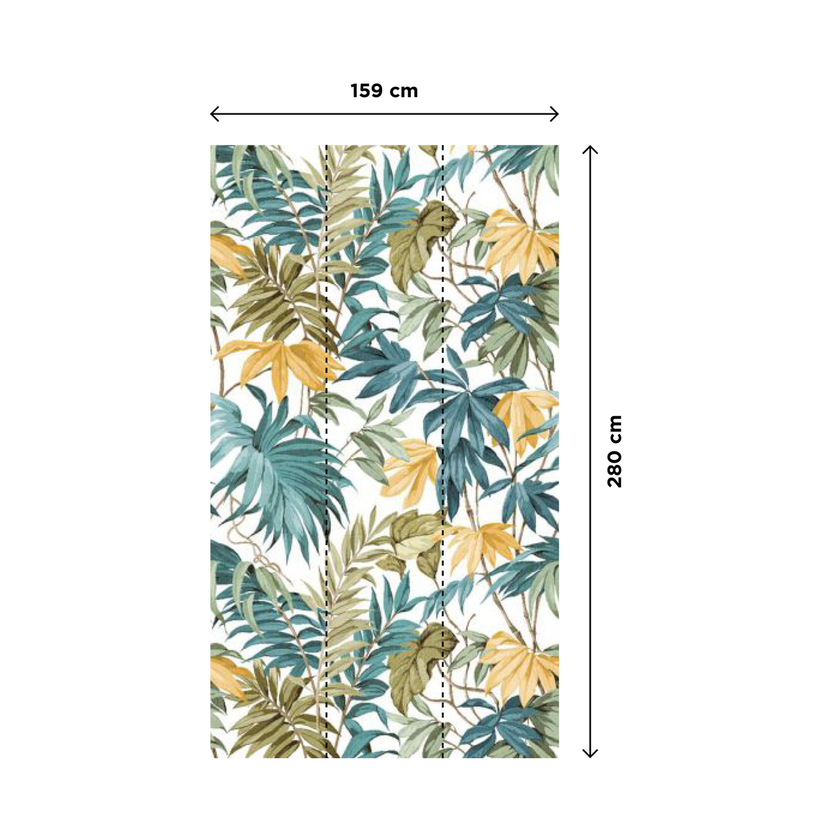 4MURS Papier peint panoramique L Isahora Multicolore Satiné