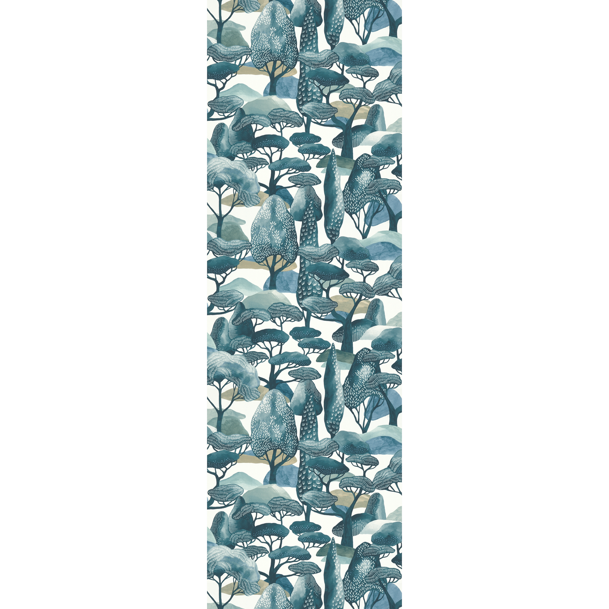 Papier peint intissé Sanary Bleu vert