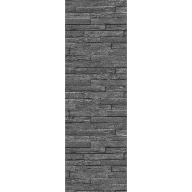 4MURS Papier peint intissé BURNT WOOD coloris Noir charbon