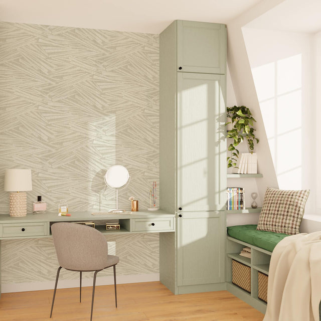 Papier peint intissé CLIFFORD coloris blanc crème