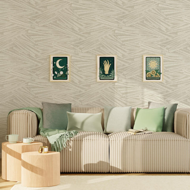 Papier peint intissé CLIFFORD coloris blanc crème