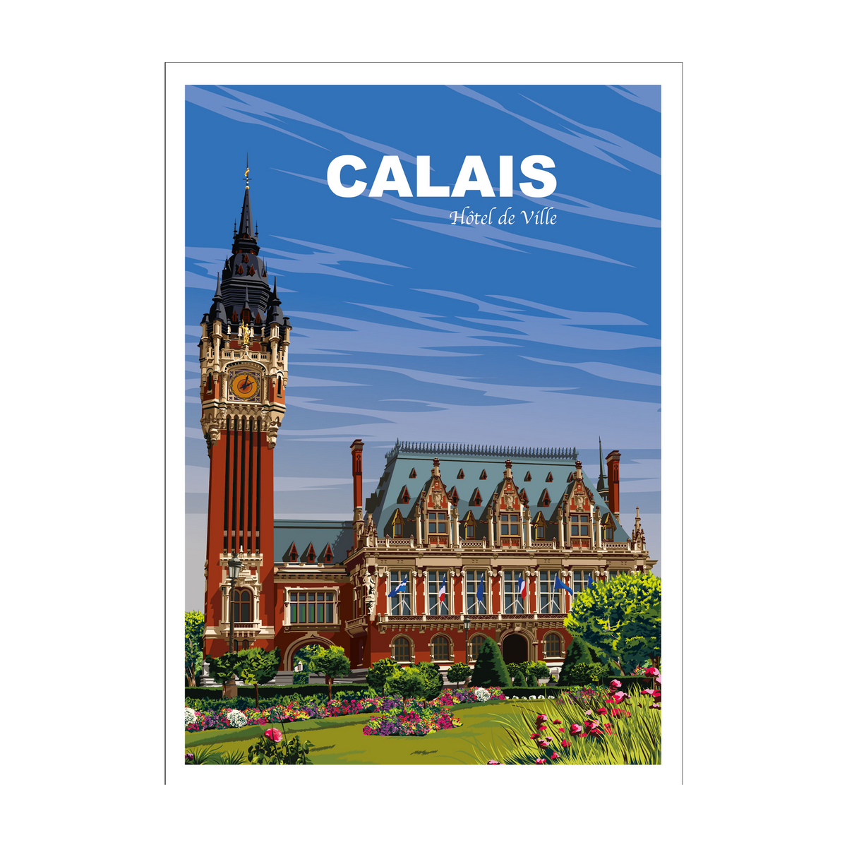 PRINTYMANIA Affiche Calais Multicolore