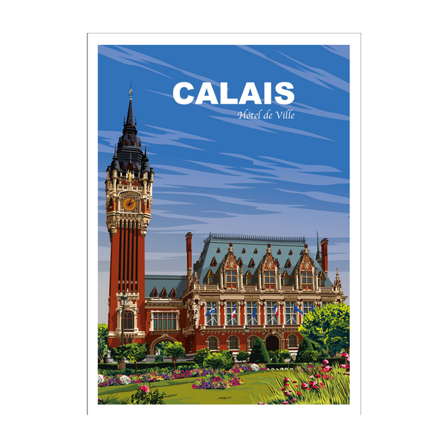 PRINTYMANIA Affiche CALAIS 30 x 40 cm