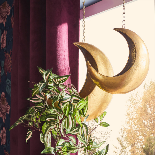 Pot suspendu LUNE coloris or