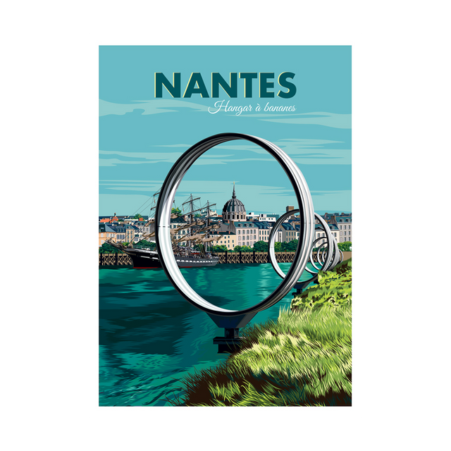 PRINTYMANIA Affiche NANTES - HANGAR À BANANES 30 x 40 cm