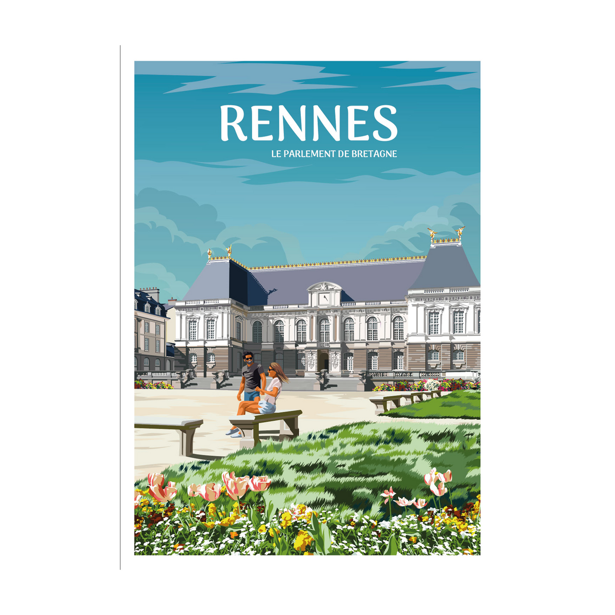 PRINTYMANIA Affiche Rennes Multicolore