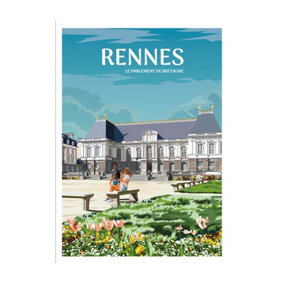 PRINTYMANIA Affiche Rennes Multicolore