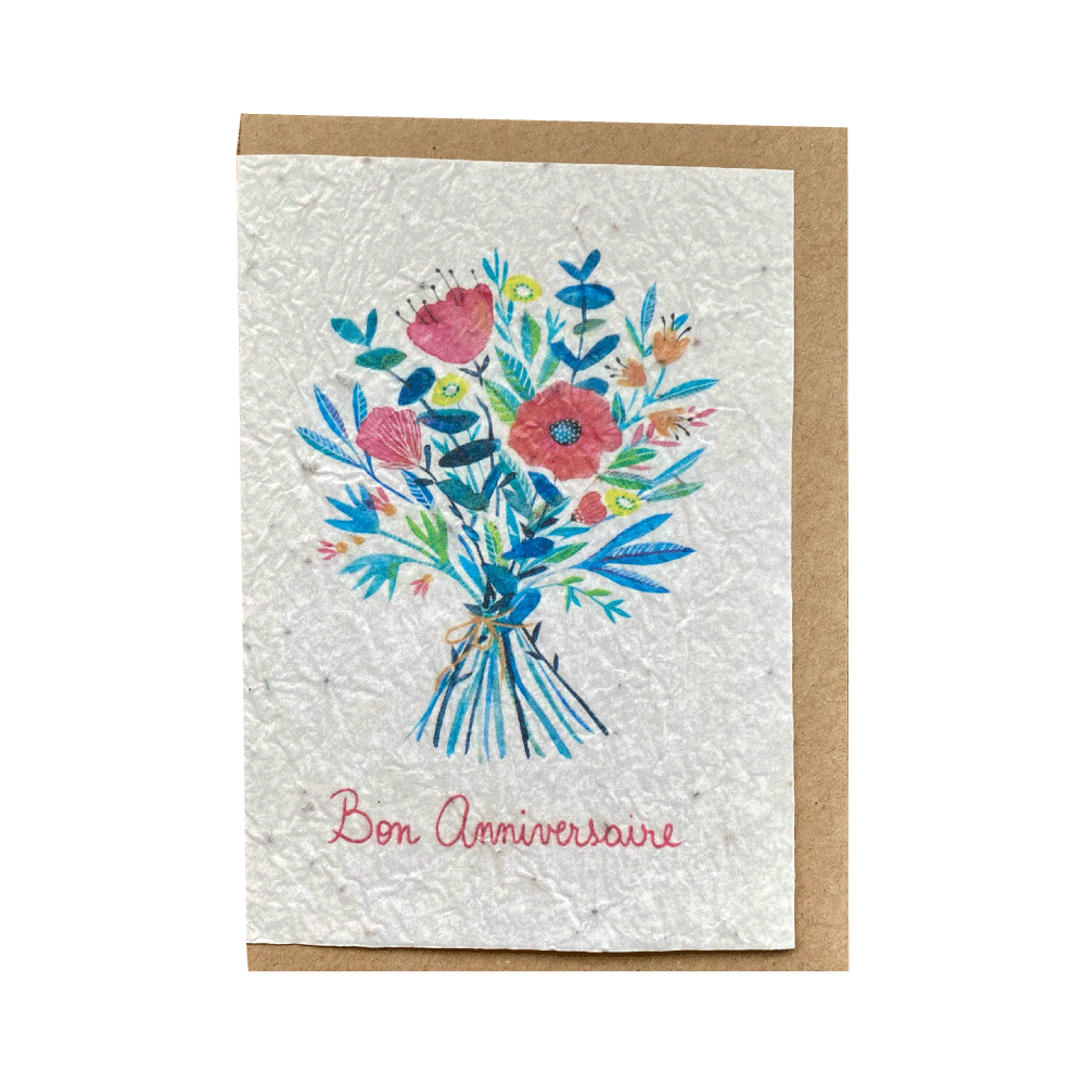 LES CARTES DE LULU Carte Anniversaire bouquet Multicolore