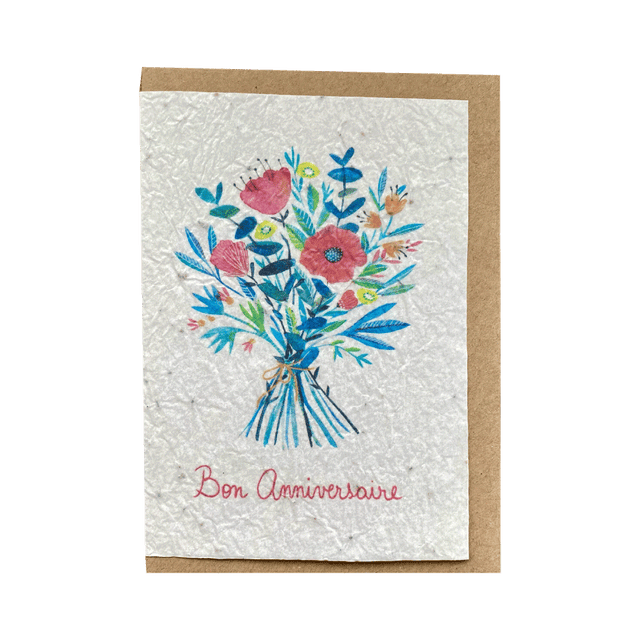 LES CARTES DE LULU Carte ANNIVERSAIRE BOUQUET multicolore