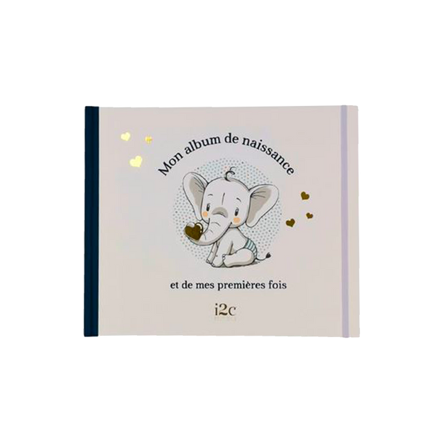 Livre enfant ALBUM DE NAISSANCE ELEPHANT blanc