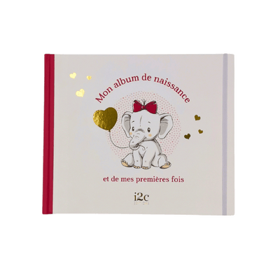 Livre enfant Album de naissance elephant Blanc