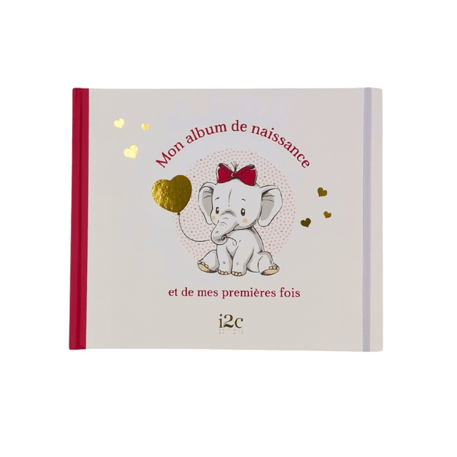 Livre enfant ALBUM DE NAISSANCE ELEPHANT blanc