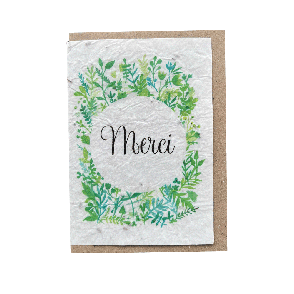 LES CARTES DE LULU Carte Merci Vert