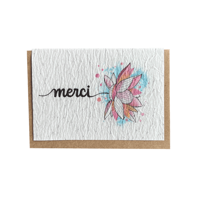 LES CARTES DE LULU Carte MERCI coloris multicolore