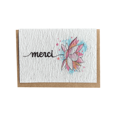 LES CARTES DE LULU Carte Merci Multicolore