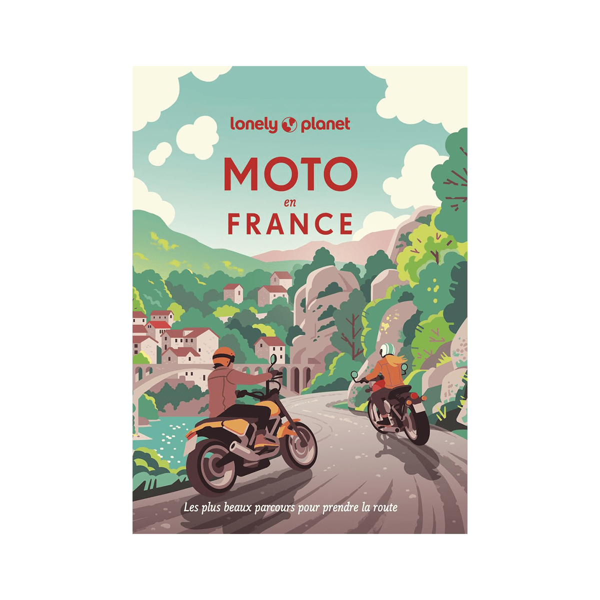 LONELY PLANET Livre voyage et nature Moto en france Vert