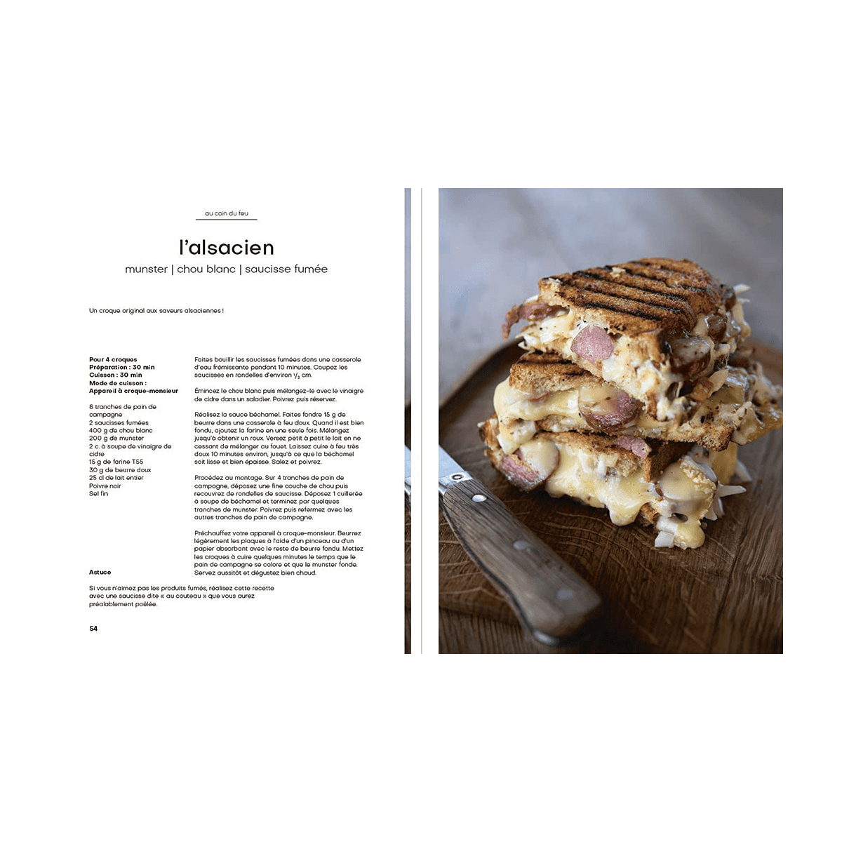 Livre cuisine Les croques Beige