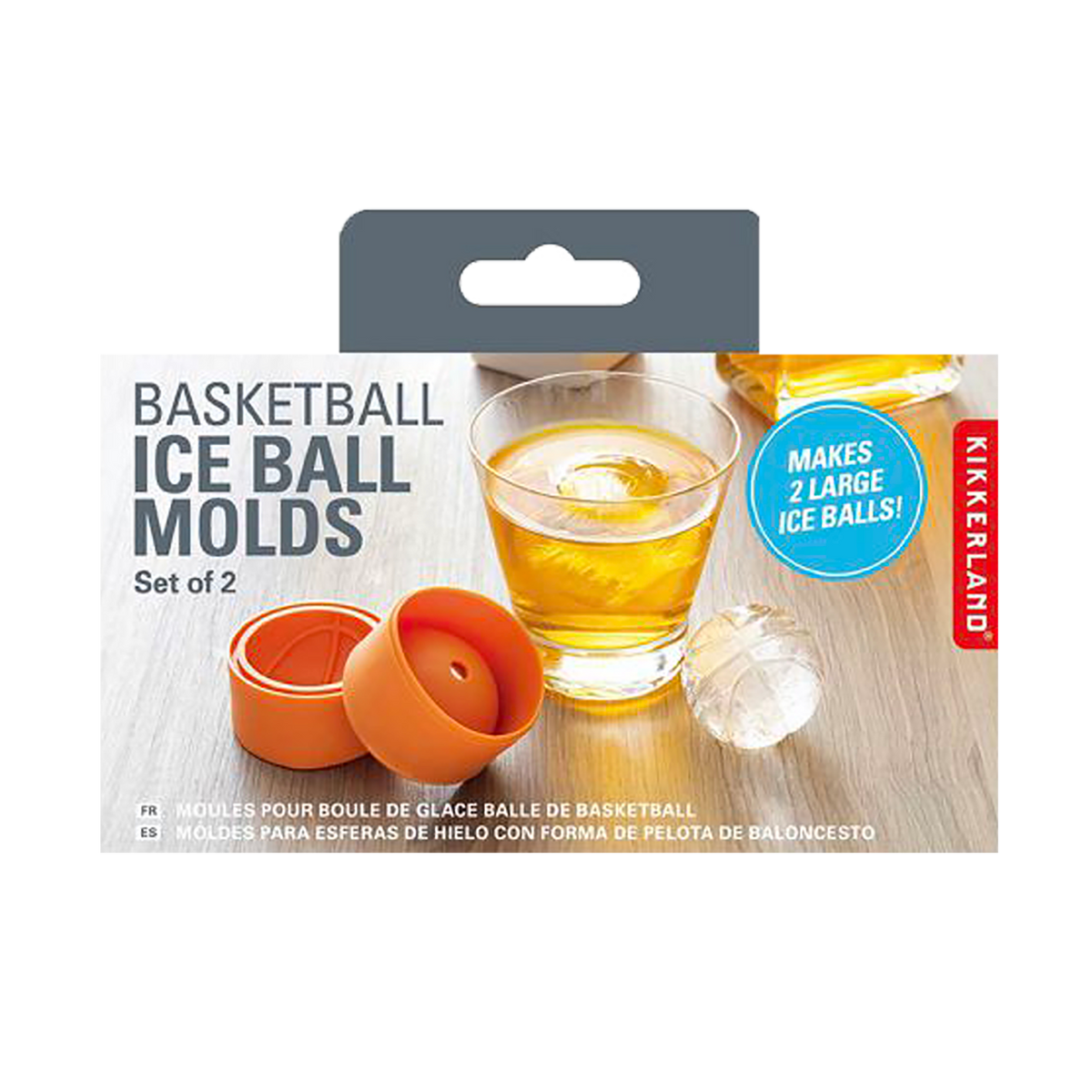 KIKKERLAND Moules à glaçons Basket Orange