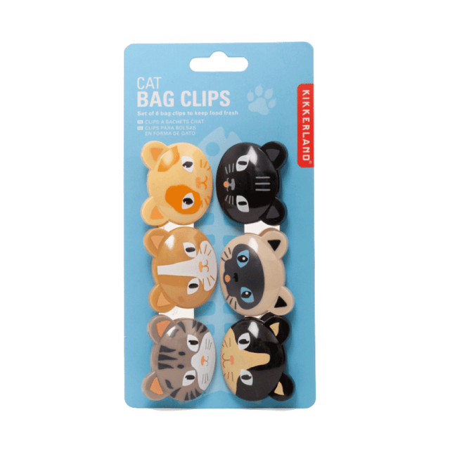 Kikkerland Pince sachet CHAT coloris multicolore
