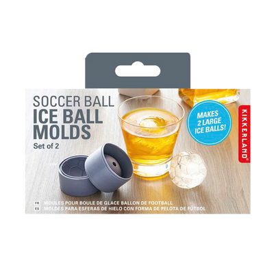 KIKKERLAND Moules à glaçons Foot Gris