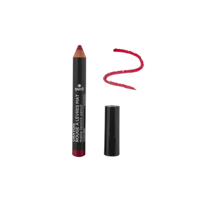 AVRIL Rouge à lèvres Crayon mat grenadine Bordeaux 2G