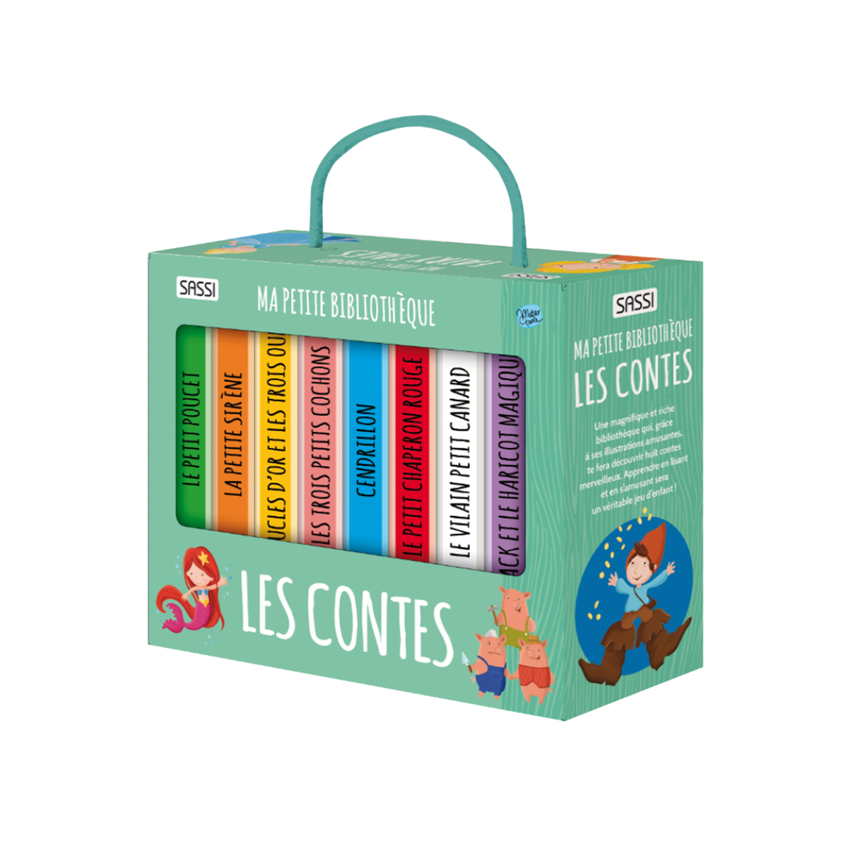 SASSI JUNIOR Livre enfant Ma petite bibliothèque les contes Vert