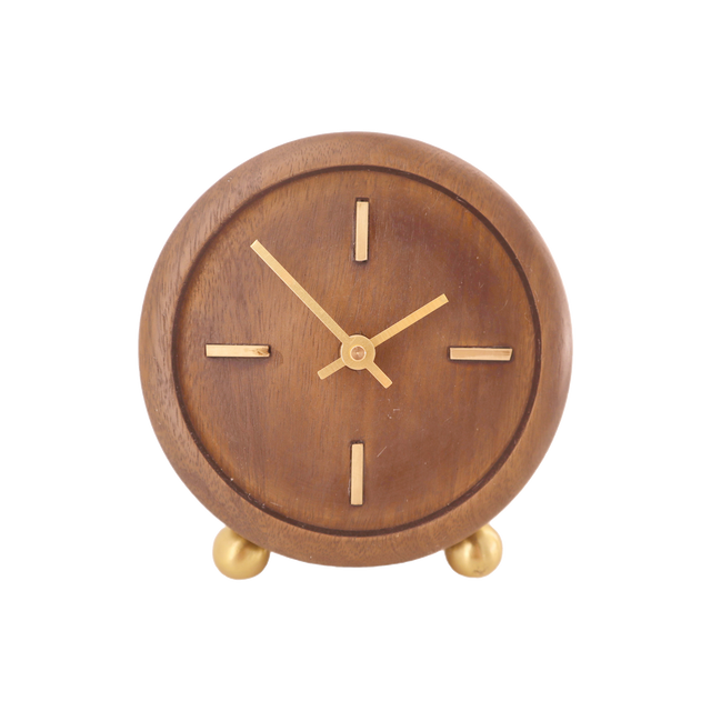 Horloge à poser EDEN coloris brun