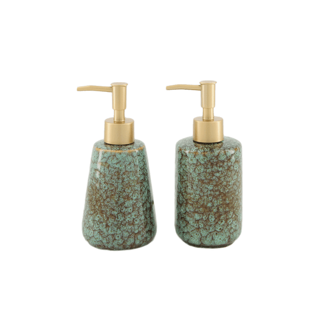 Distributeur de savon FOGLIA coloris Vert, or