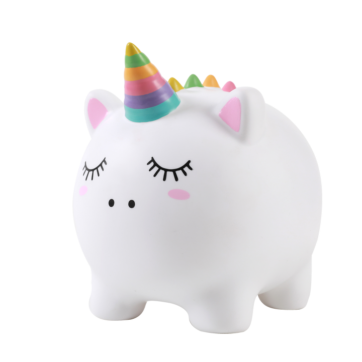 I-TOTAL Tirelire Licorne Blanc