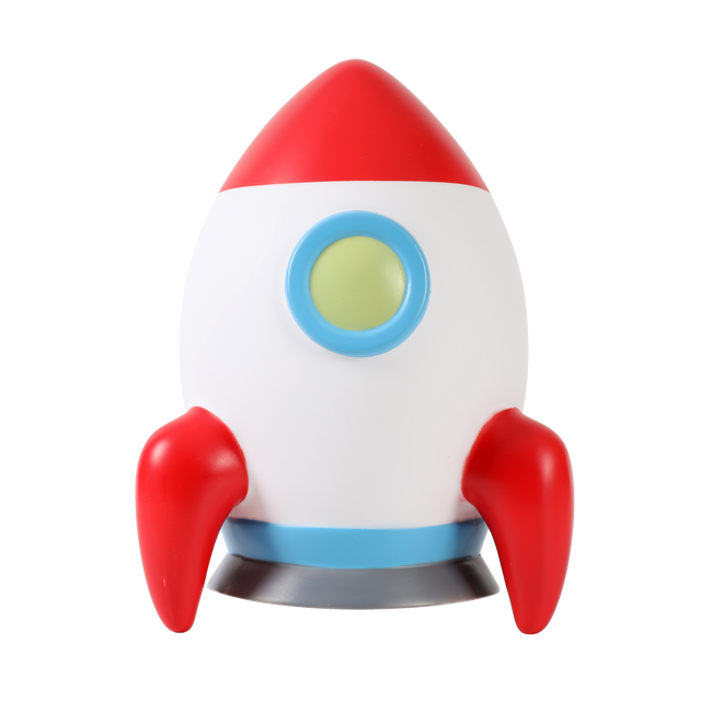 I-TOTAL Tirelire FUSÉE coloris blanc