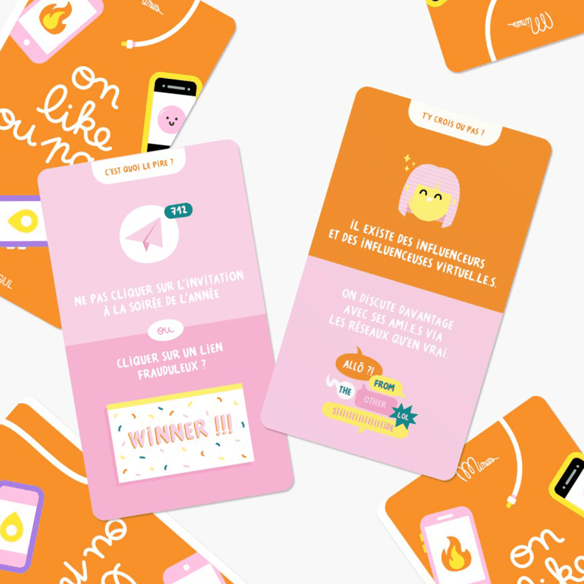 MINUS Jeu de discussion On like ou pas ? Orange