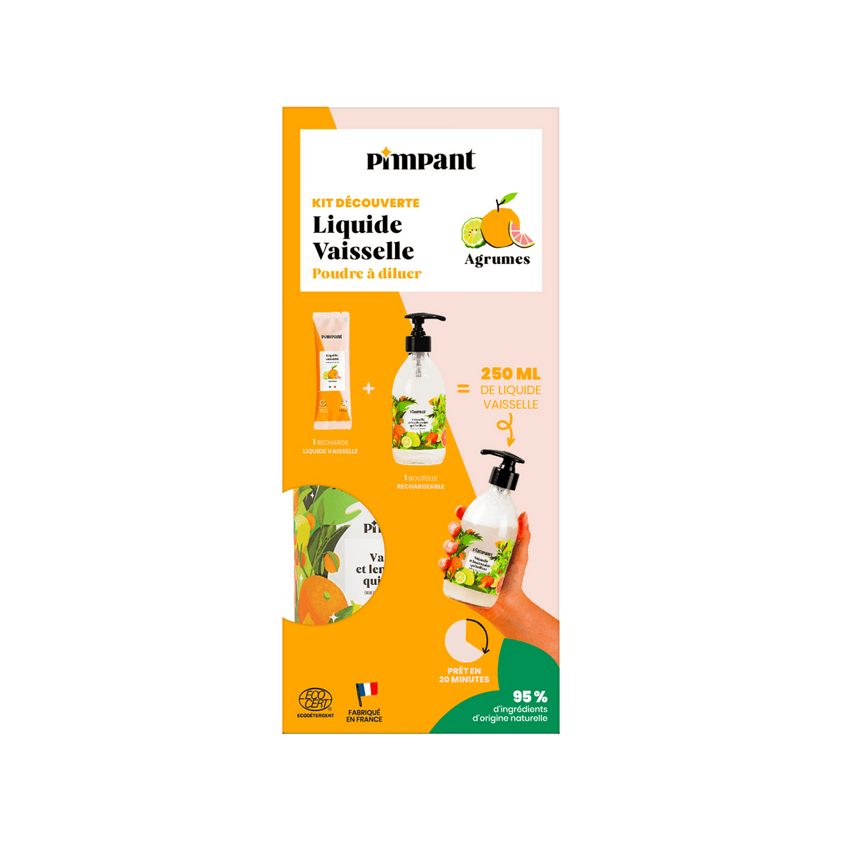 PIMPANT Coffret Découverte liquide vaisselle Jaune Agrumes 25G