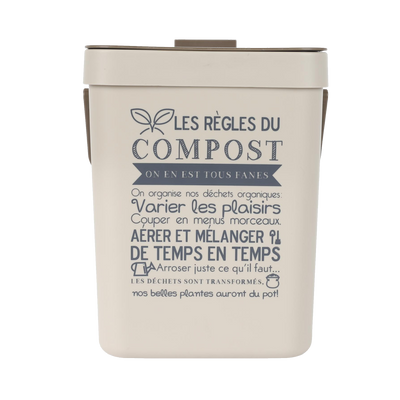 Poubelle Mon compost Beige 5L