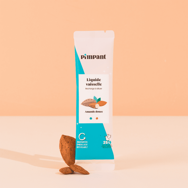 Pimpant Poudre vaisselle STICK RECHARGE AMANDE coloris bleu